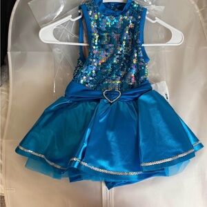 Weissman Shimmering Blue Sequin Dance Costume
